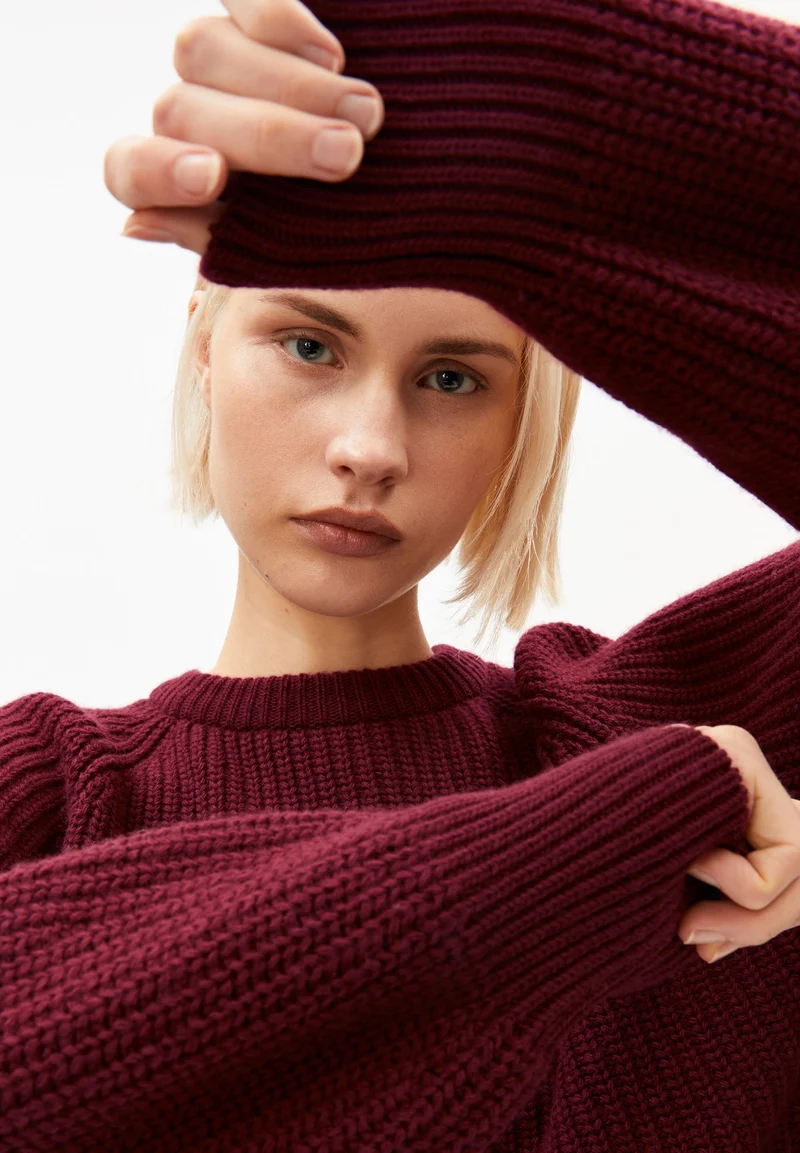 RIPP-STRICKPULLOVER | velvet red
