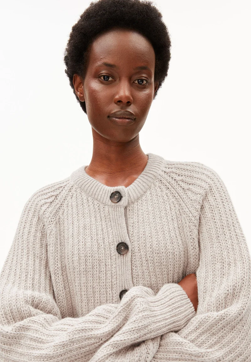 RIPP-STRICKJACKE | honey melange