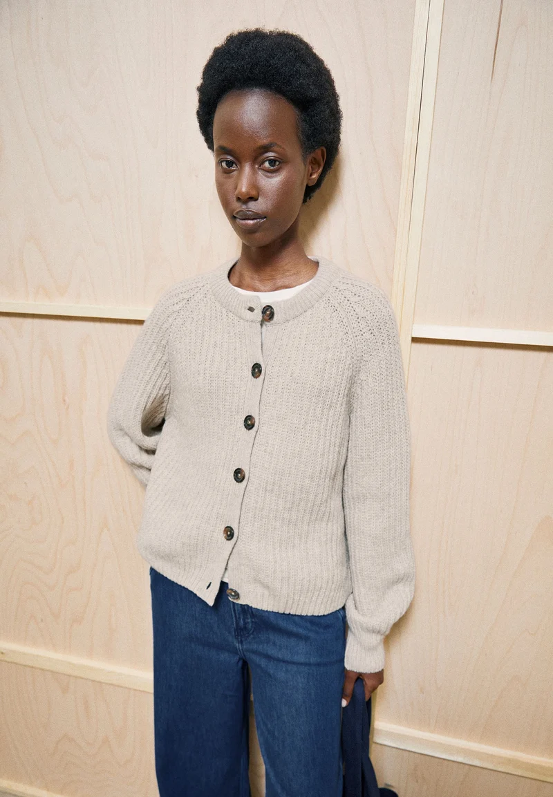 RIPP-STRICKJACKE | honey melange