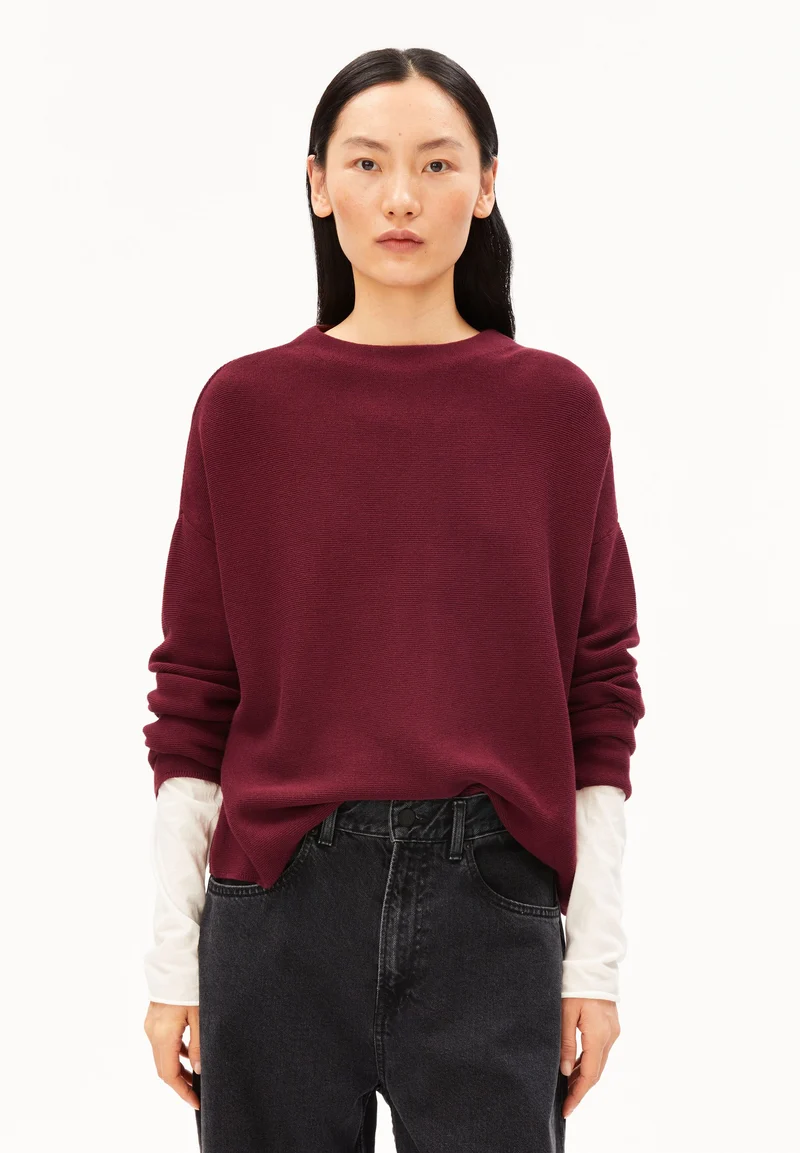 MERINAA LINKS-LINKS STRICKPULLOVER | velvet red