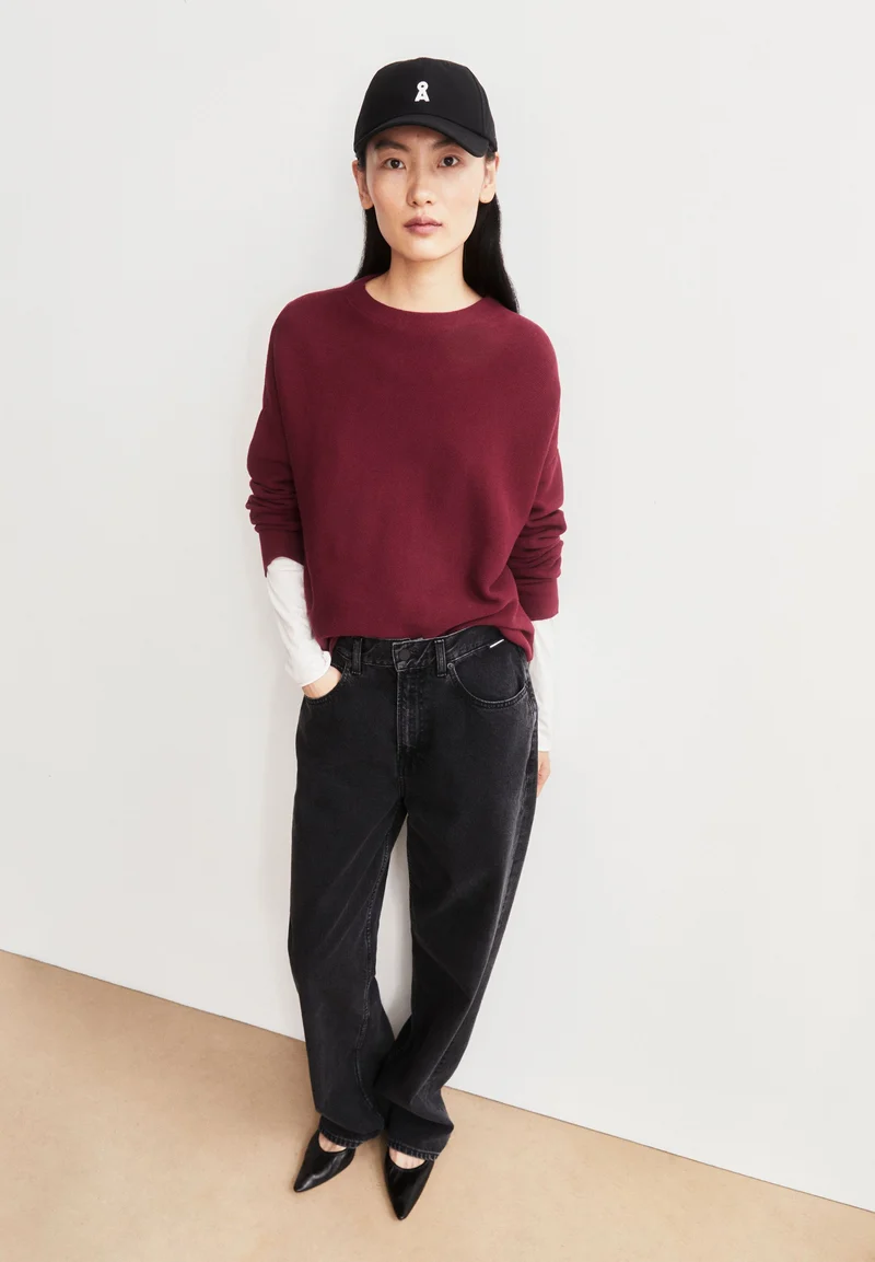 MERINAA LINKS-LINKS STRICKPULLOVER | velvet red