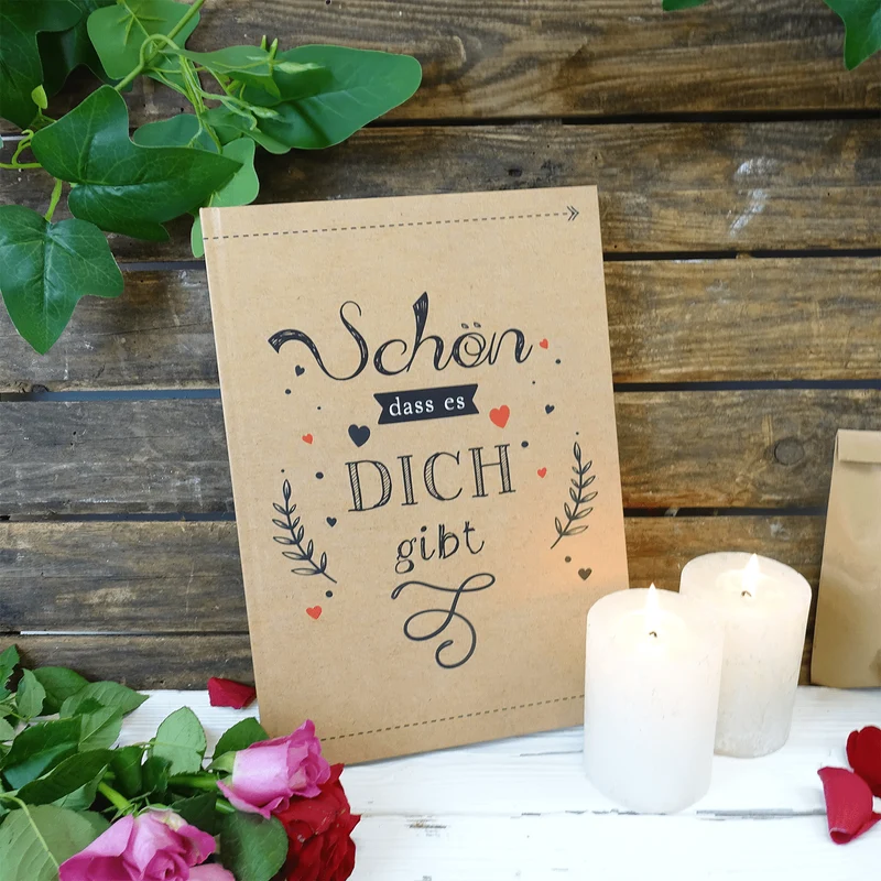 Geschenkbuch Schön, dass es dich gibt DIN A5 leeres Freundebuch