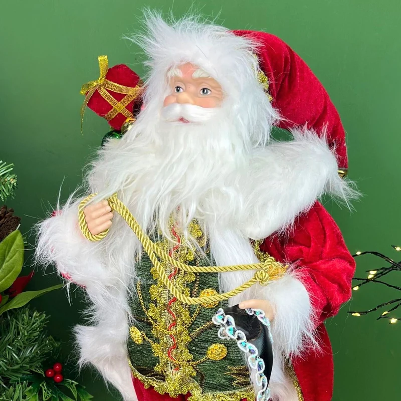 Standing Santa Claus | Traditional Santa Claus Figure Christmas Ornament - 50cm