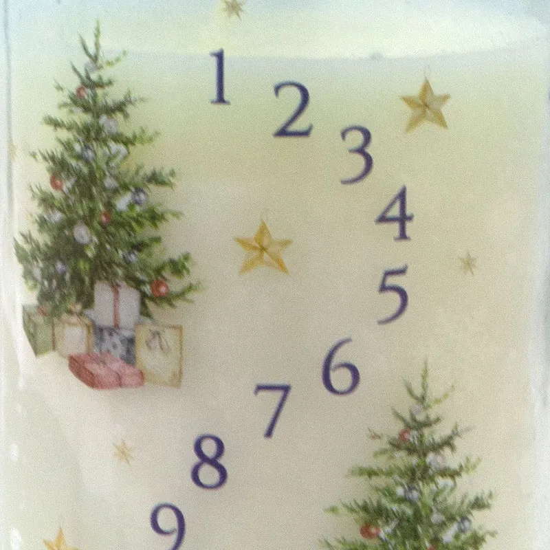 Cinnamon Christmas Advent Candle | Advent Pillar Candle in Glass Jar - 21cm