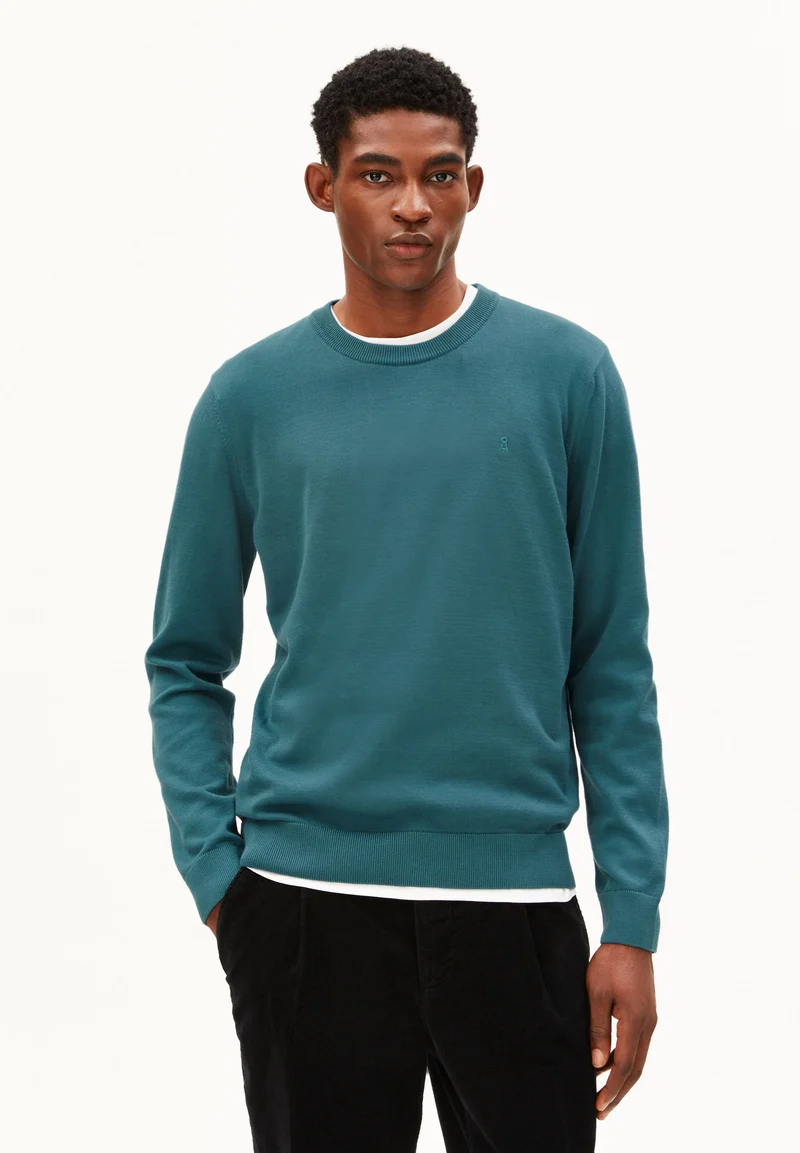 LOUKAA STRICKPULLOVER | petrol velvet