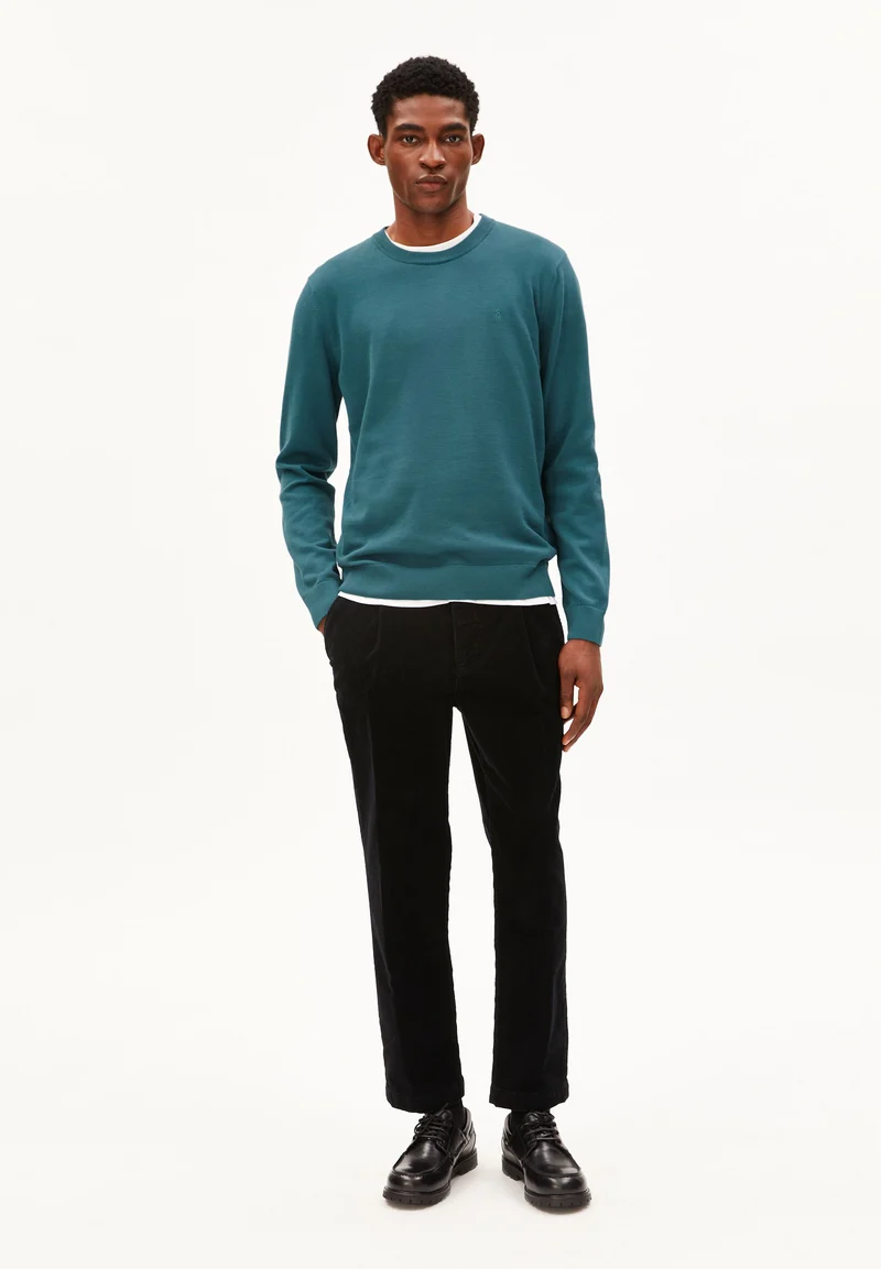 LOUKAA STRICKPULLOVER | petrol velvet