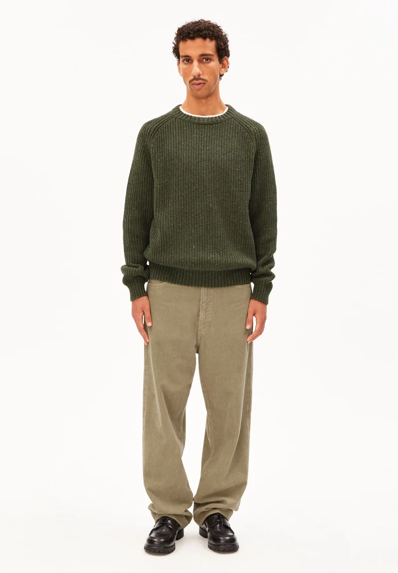 KIAANO TWEED-STRICKPULLOVER | dark earth tweed