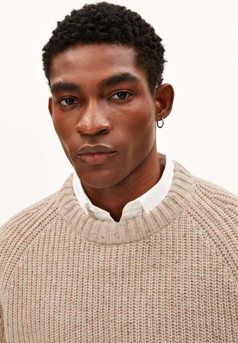 KIAANO TWEED-STRICKPULLOVER | sandstone tweed