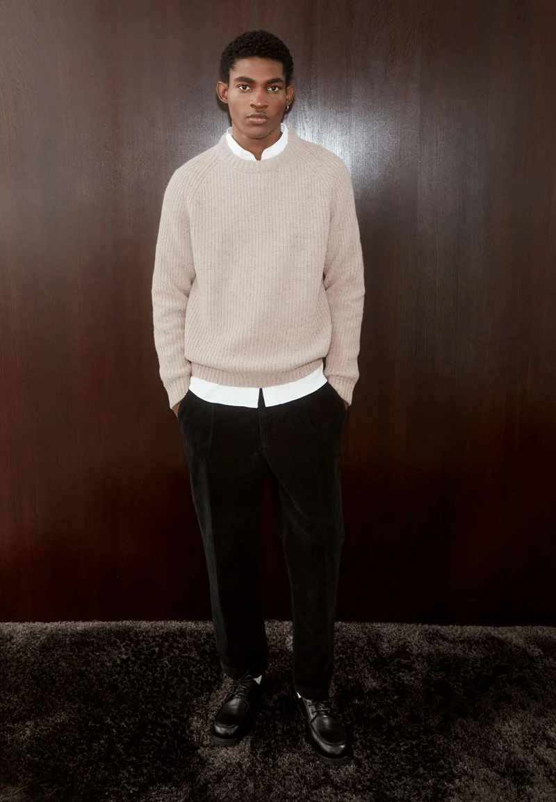 KIAANO TWEED-STRICKPULLOVER | sandstone tweed