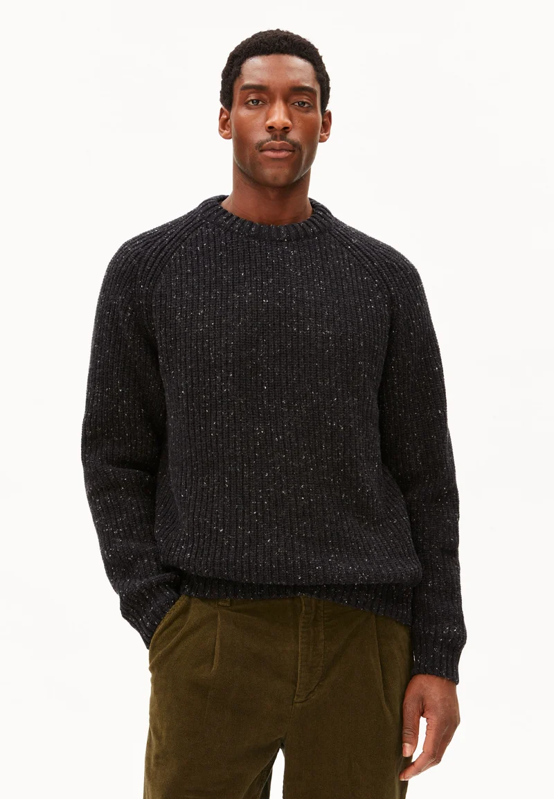 KIAANO TWEED-STRICKPULLOVER | black