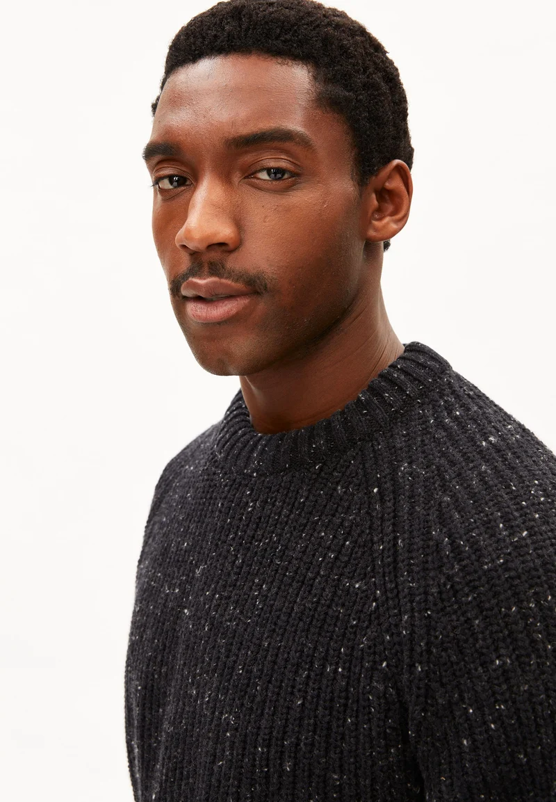 KIAANO TWEED-STRICKPULLOVER | black