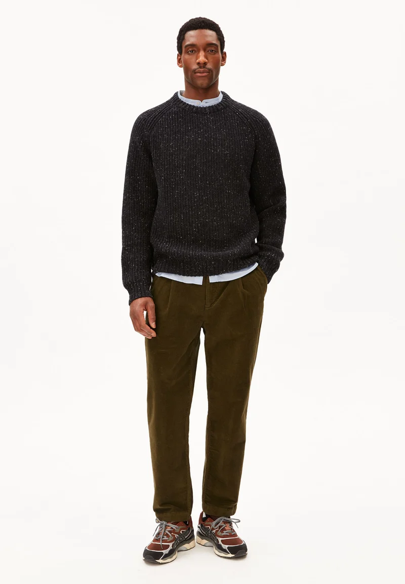 KIAANO TWEED-STRICKPULLOVER | black