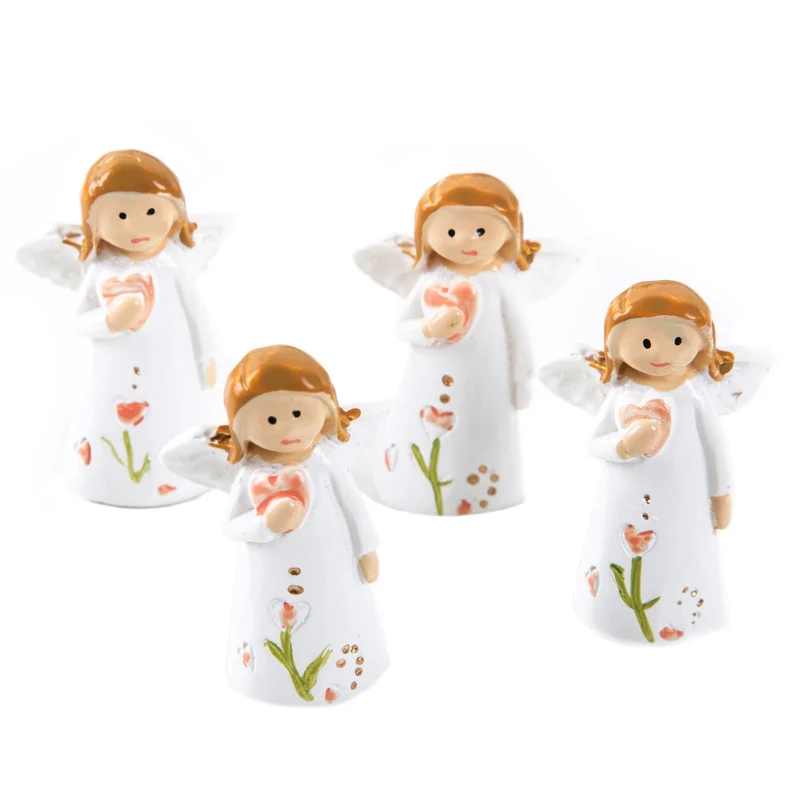 4 kleine Mini Engelfiguren 4,5 cm Weihnachtsengel Gastgeschenk Taufe Kommunion Firmung Engel
