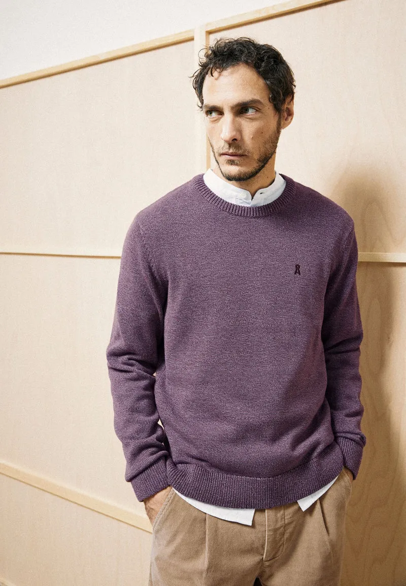ALVAARIO STRICKPULLOVER | velvet red-moonlit lilac-dusty moon