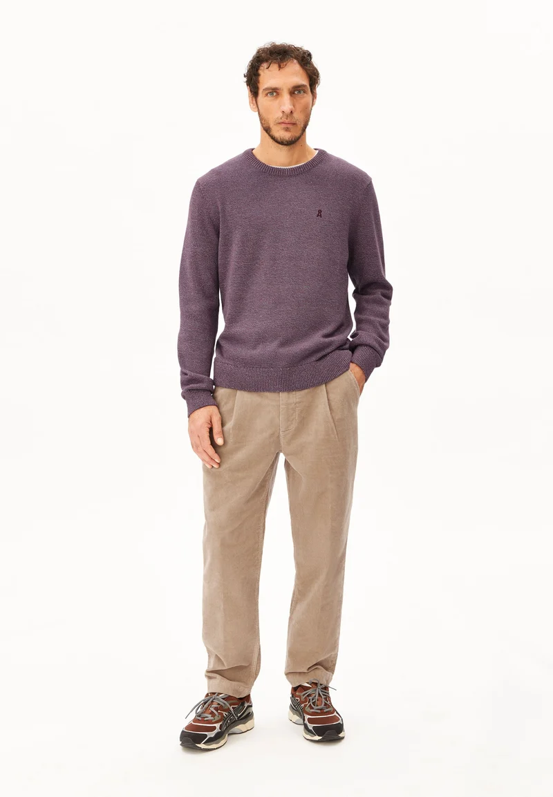 ALVAARIO STRICKPULLOVER | velvet red-moonlit lilac-dusty moon