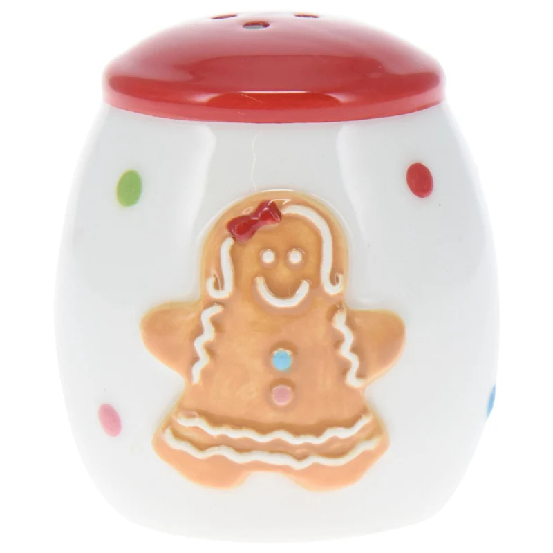 Christmas Gingerbread Salt & Pepper Shakers | White Ceramic Salt And Pepper Pots