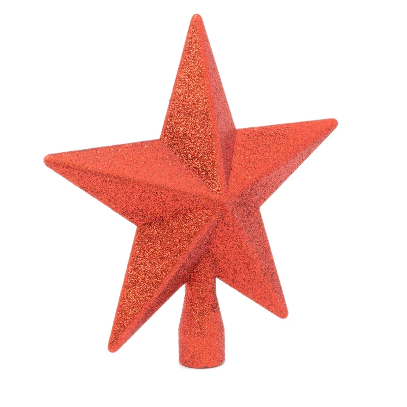 Stylish Red Star Christmas Tree Topper | Christmas Tree Star Xmas Star Tree Topper | Red Christmas Tree Decorations