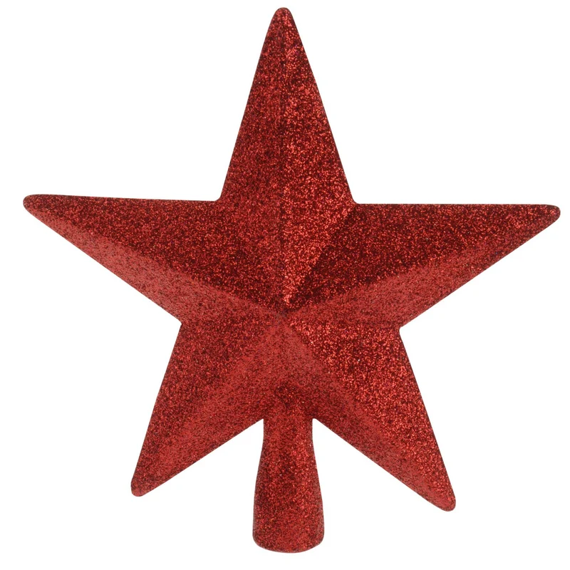 Stylish Red Star Christmas Tree Topper | Christmas Tree Star Xmas Star Tree Topper | Red Christmas Tree Decorations