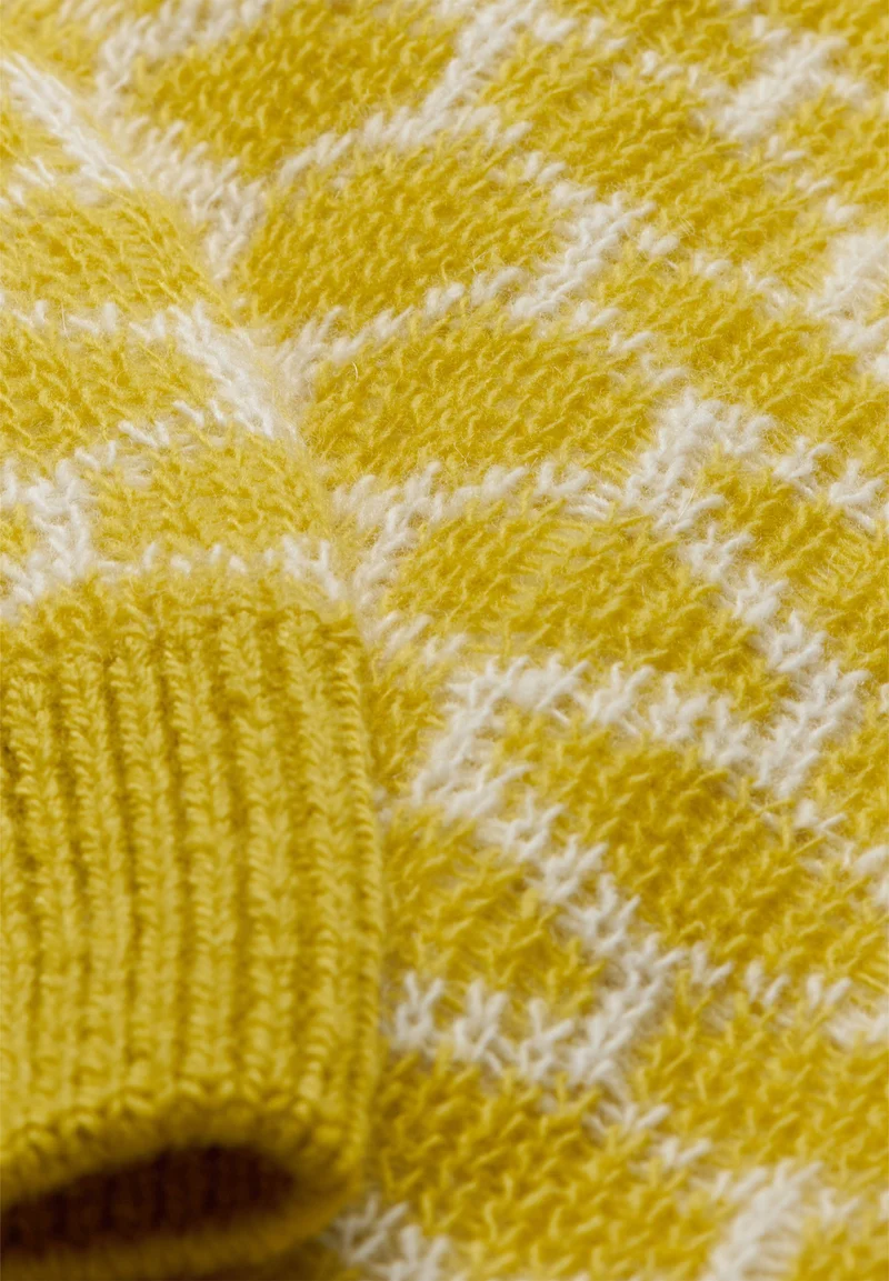 GEPUNKTETER WOLLSTRICKPULLOVER | mosslace-oatmilk