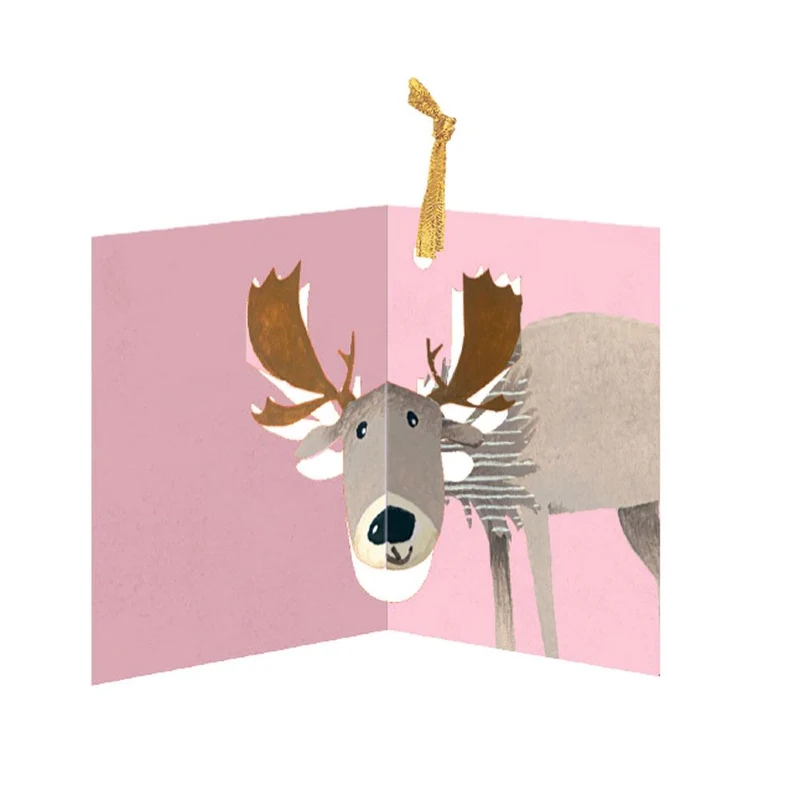 Woodland Animals Christmas Advent Calendar with 24 Pop-up Hanging Decorations