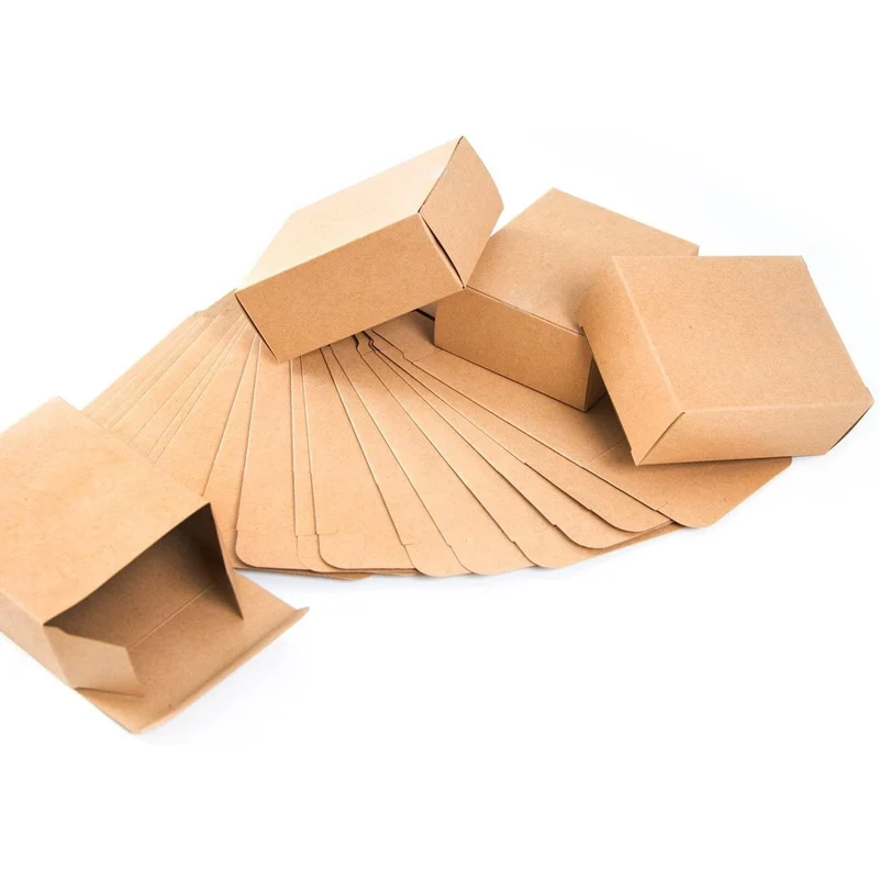24 Geschenkboxen braun aus Kraftpapier 10 x 4 x 8 cm