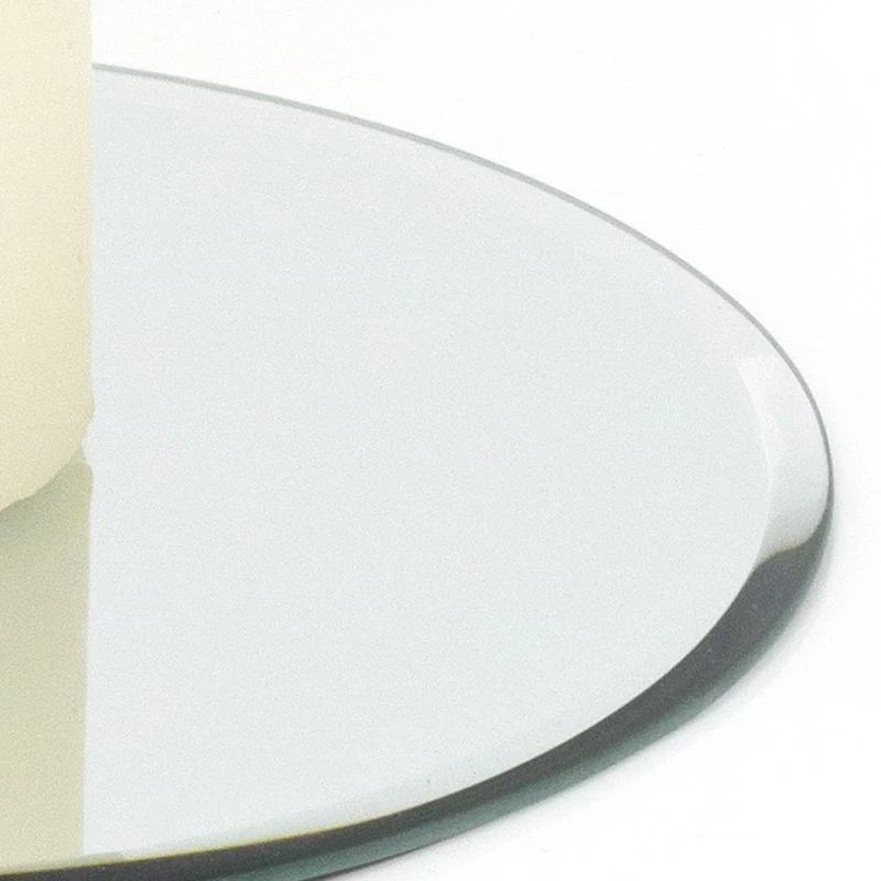 20cm Elegant Round Glass Coaster Decorative Mirror Plate | Mirror Glass Display Candle Plate | Mirrored Candle Tray Vanity Perfume Tray