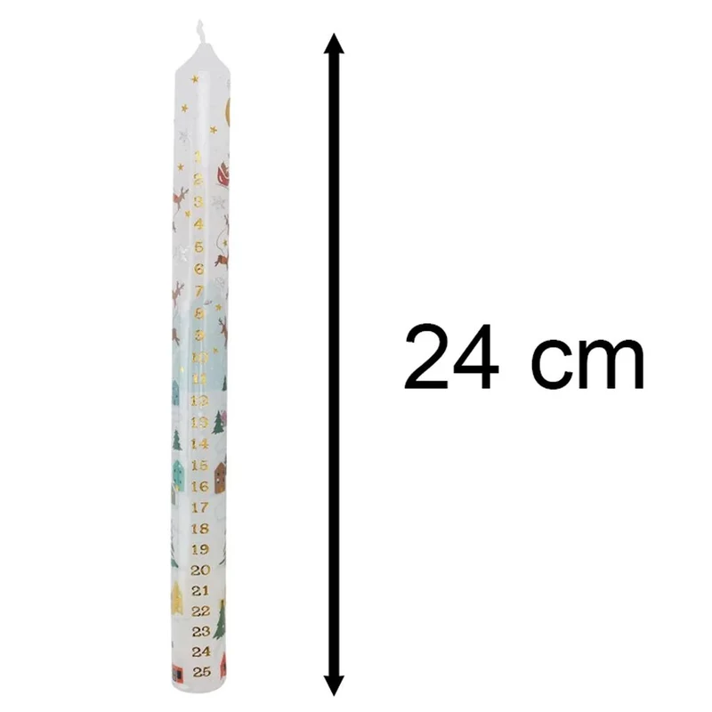 Set of 2 Dashing Through The Snow Christmas Advent Candles | Christmas Candles