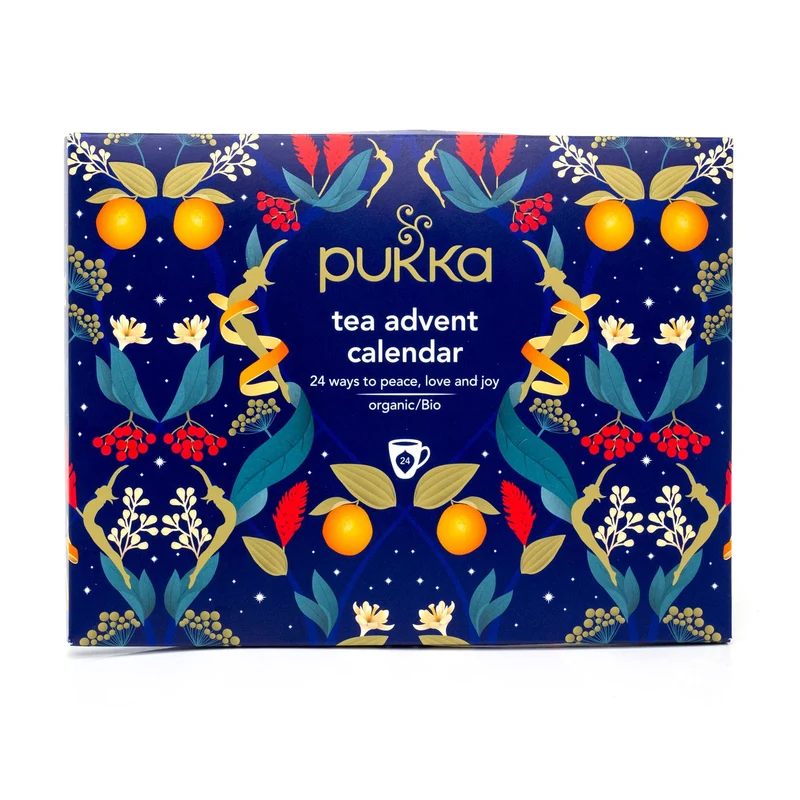 Pukka Tea Advent Calendar | Organic Herbal Tea Christmas Advent Calendar 24 bags