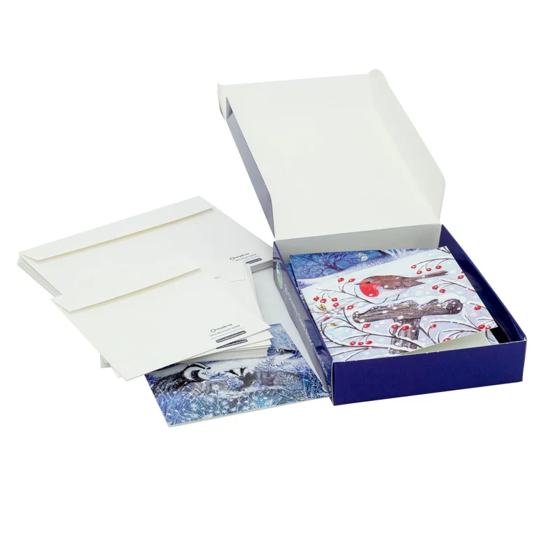 Pack of 20 RSPB Charity Christmas Greeting Cards | Winter Wildlife Designs