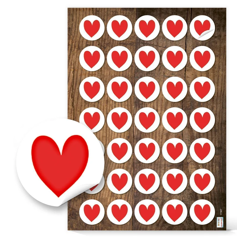 Aufkleber Set - 118 bunte Sticker - Viel Glück - Bleib Gesund - Herzen Sprücheaufkleber