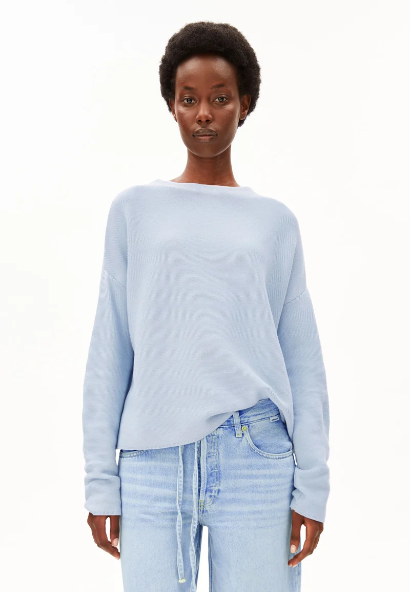 MERINAA LINKS-LINKS STRICKPULLOVER | mistblue