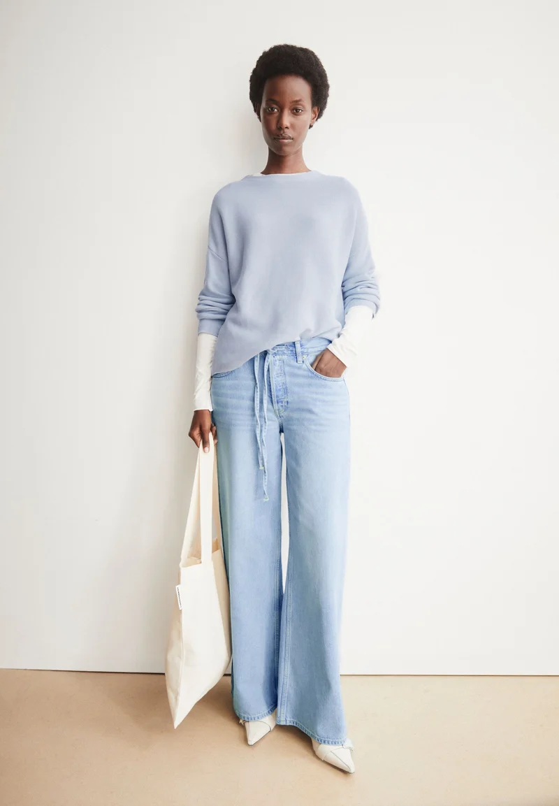 MERINAA LINKS-LINKS STRICKPULLOVER | mistblue