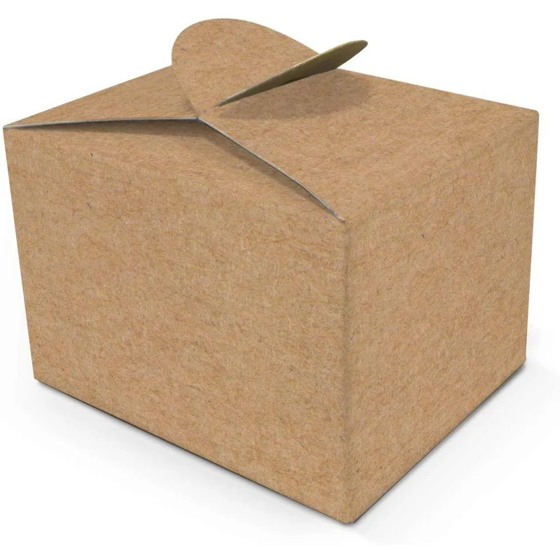 25 Geschenkboxen braun in Kraftpapier-Optik 8 x 6,5 x 5,5 cm