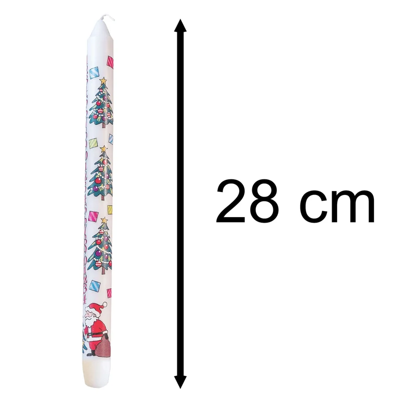 Traditional Countdown To Christmas Advent Candle | Christmas Tree Design Advent Candle With Numbers | Advent Christmas Candle Festive Dinner Taper Candle