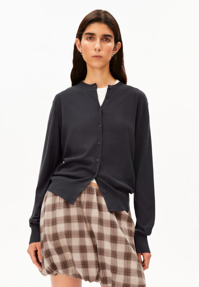 FEINSTRICKCARDIGAN | dark steel