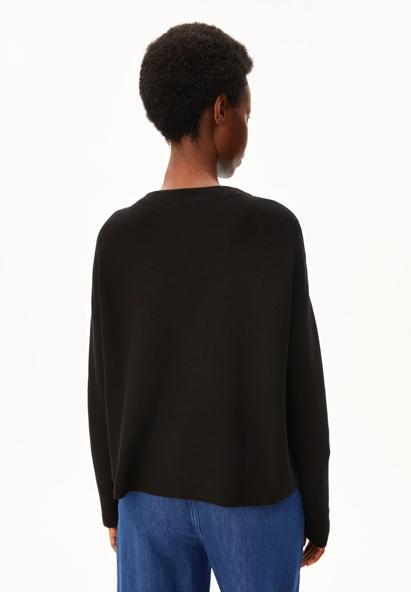 MERINAA LINKS-LINKS STRICKPULLOVER | black
