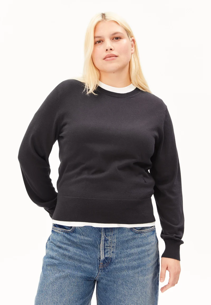 FEINSTRICKPULLOVER | dark steel
