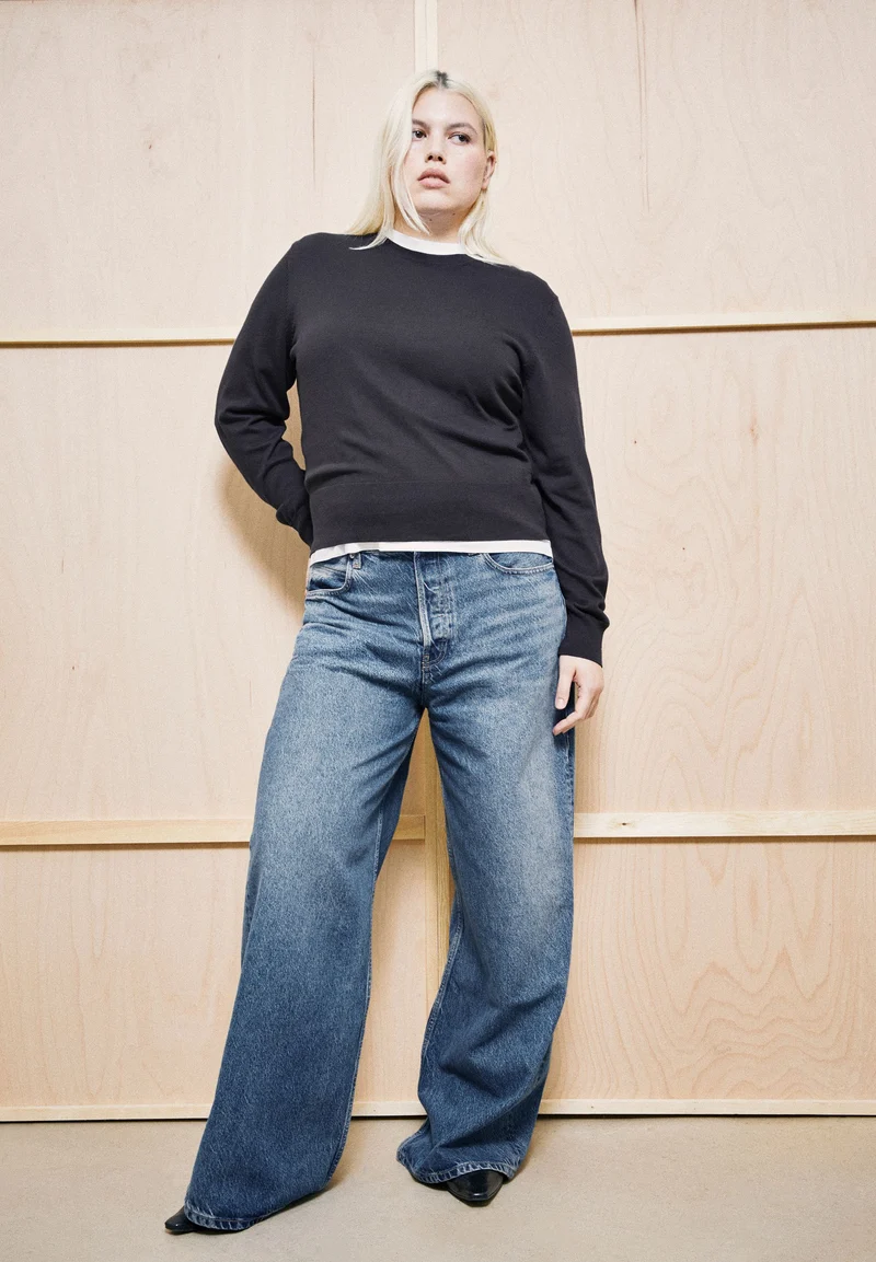 FEINSTRICKPULLOVER | dark steel