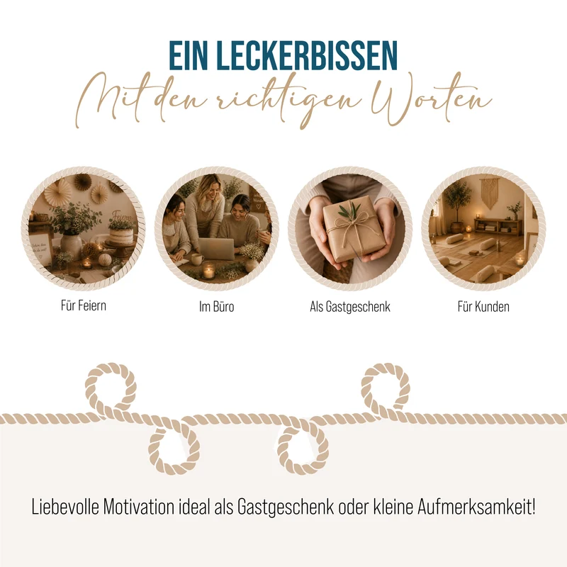 24 Fruchtgummi Tütchen mit Motivationssprüchen – Mini-Geschenke im Vintage-Look