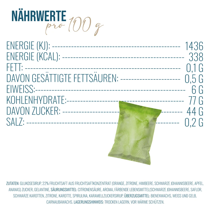 24 Fruchtgummi Tütchen Schön, dass es dich gibt – bunte Mini-Geschenke zum Verschenken