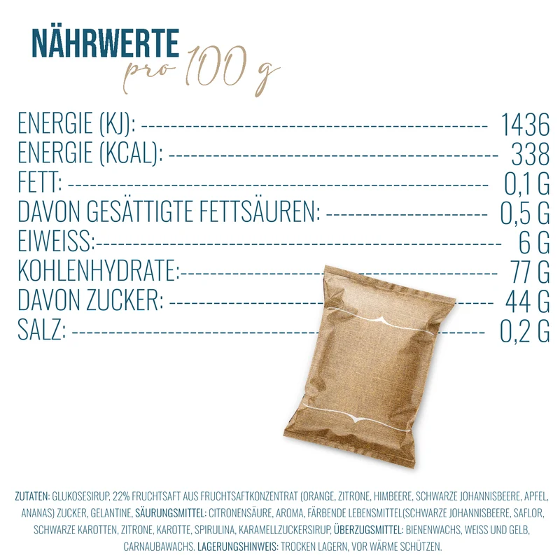 24 Fruchtgummi Tütchen Danke grün floral – Dankeschön Geschenke für Gäste und Kollegen