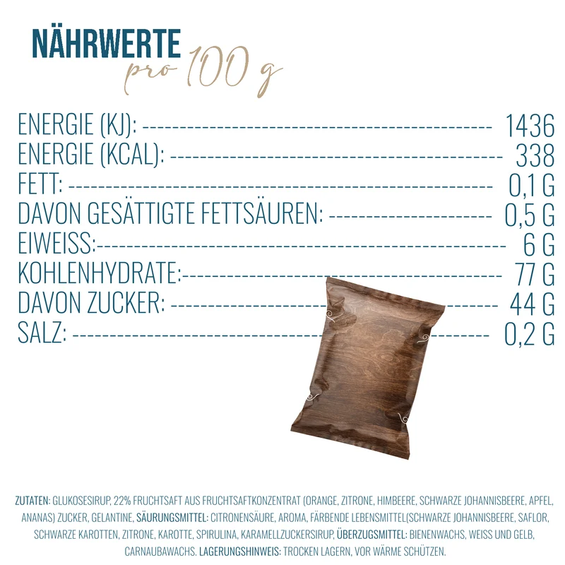 24 Fruchtgummi Tütchen Dankeschön mit Herzen – Danke Geschenke in Braun und Beige