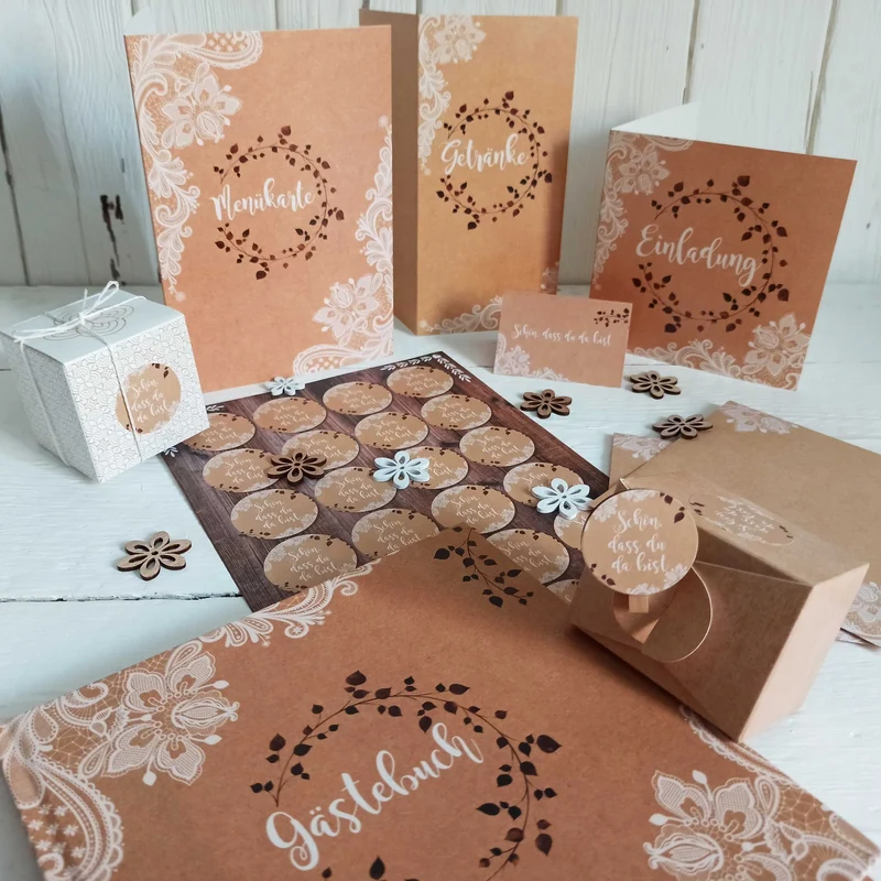 Geschenkboxen braun in Kraftpapier-Optik 8 x 6,5 x 5,5 cm