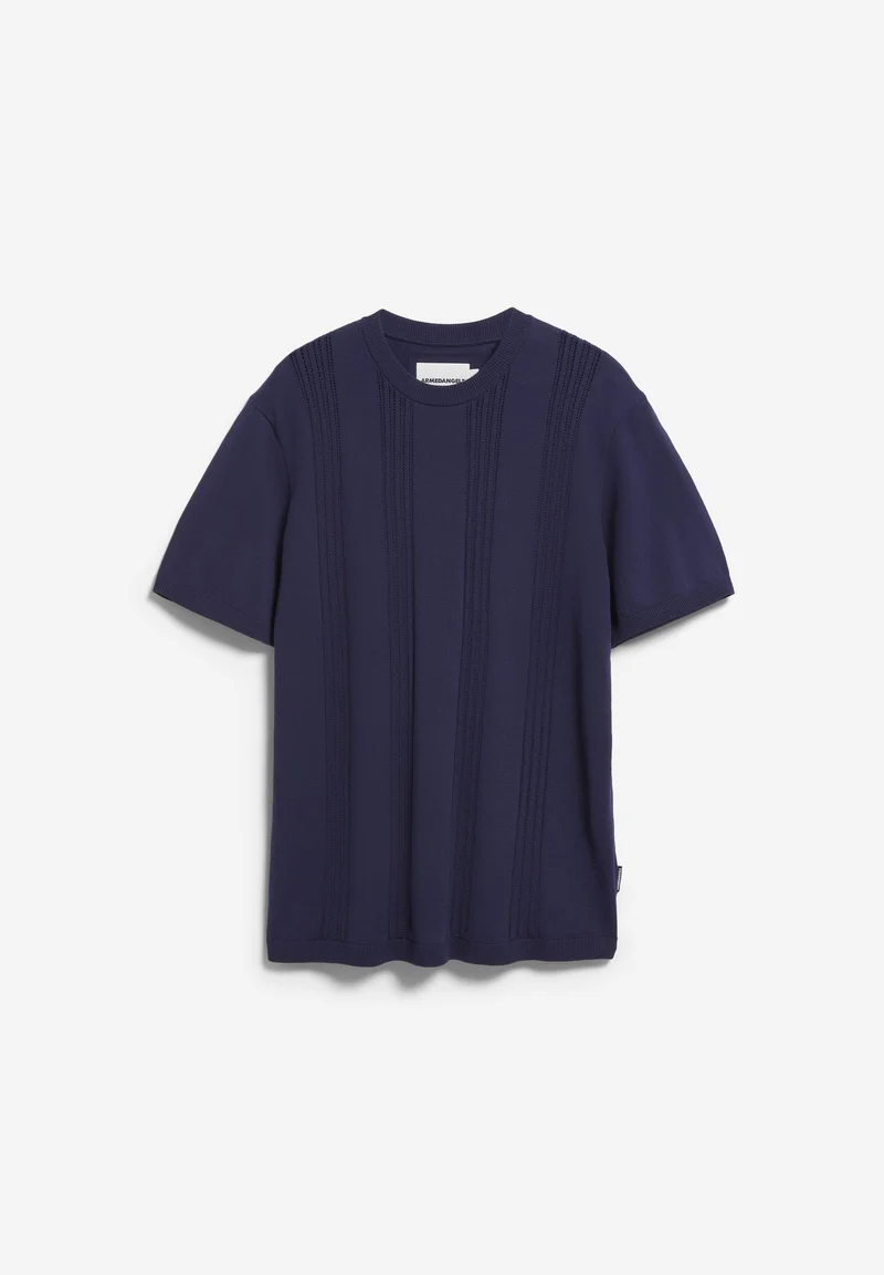 BAUMWOLL-STRICKSHIRT | tinted navy
