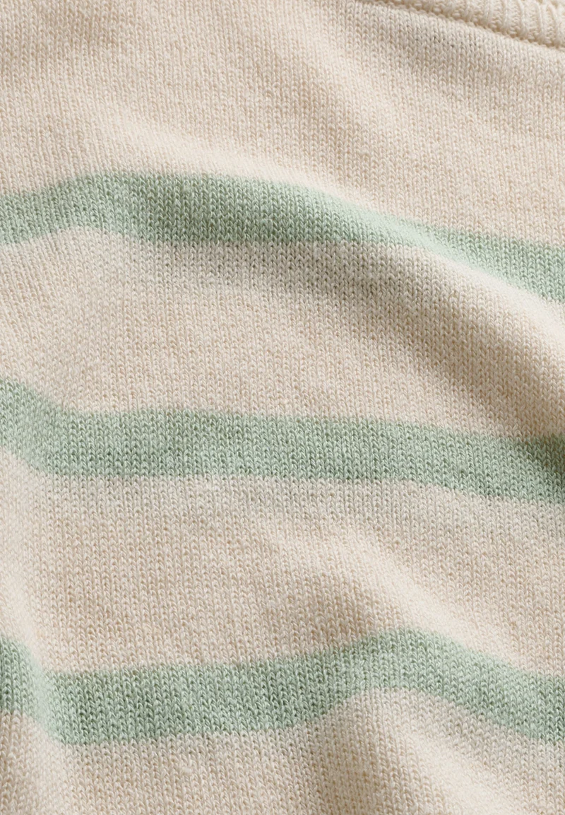 GESTREIFTER LEINEN-MIX PULLOVER | undyed-foam