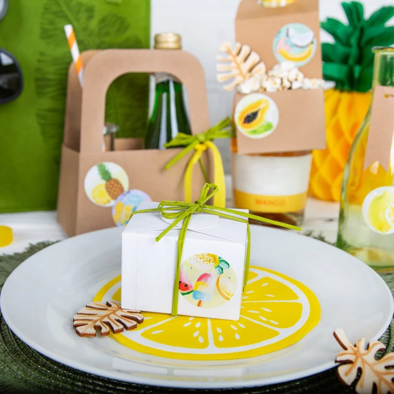 24 runde Aufkleber OBST Küchenaufkleber Essen Deko Küche Aufkleber Glas Sticker Küchen-Etiketten selbstklebend Kinder Kindergarten