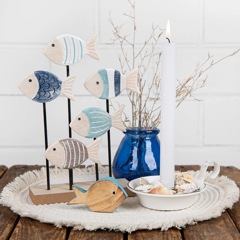 3 Kerzenhalter für Stabkerzen weiß Shabby chic - Kerzenständer