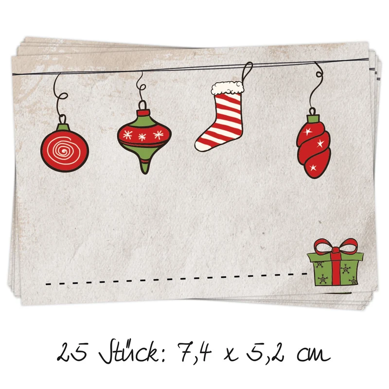 SET 3 x 25 Stück Weihnachten Geschenkaufkleber Namensaufkleber Aufkleber Namen Namensetiketten Verpackung Weihnachtsgeschenke Geschenke Kunden give-away Sticker rot grau schwarz weiß