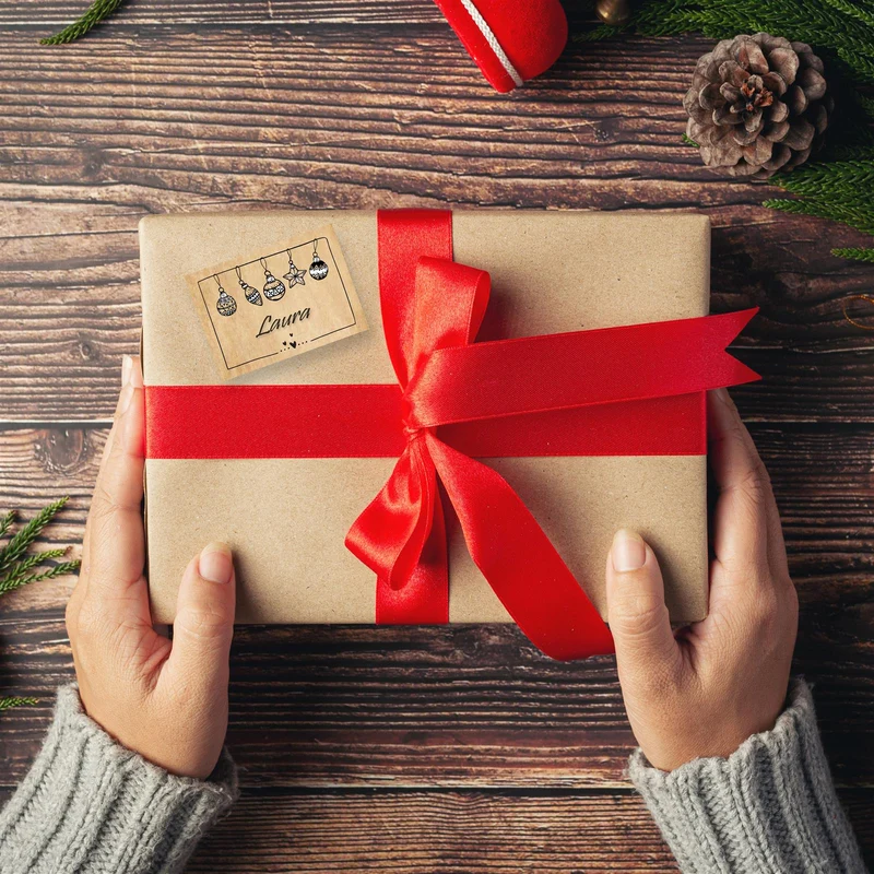 25 Weihnachtsaufkleber zum Beschriften Namensaufkleber Weihnachtsgeschenke