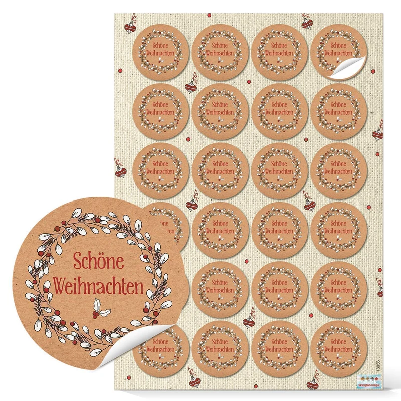 SET 3 x 24 Weihnachtsaufkleber Sticker Engel Schutzengel Frohe Weihnachten Etiketten 4 cm